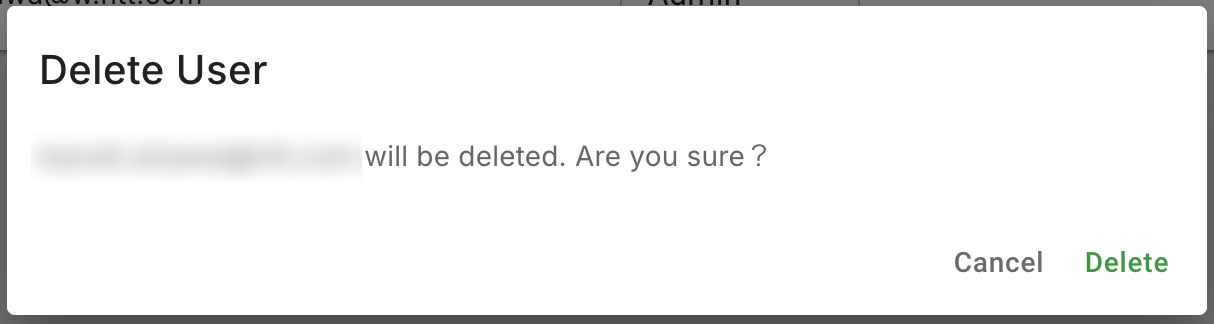 Delete User